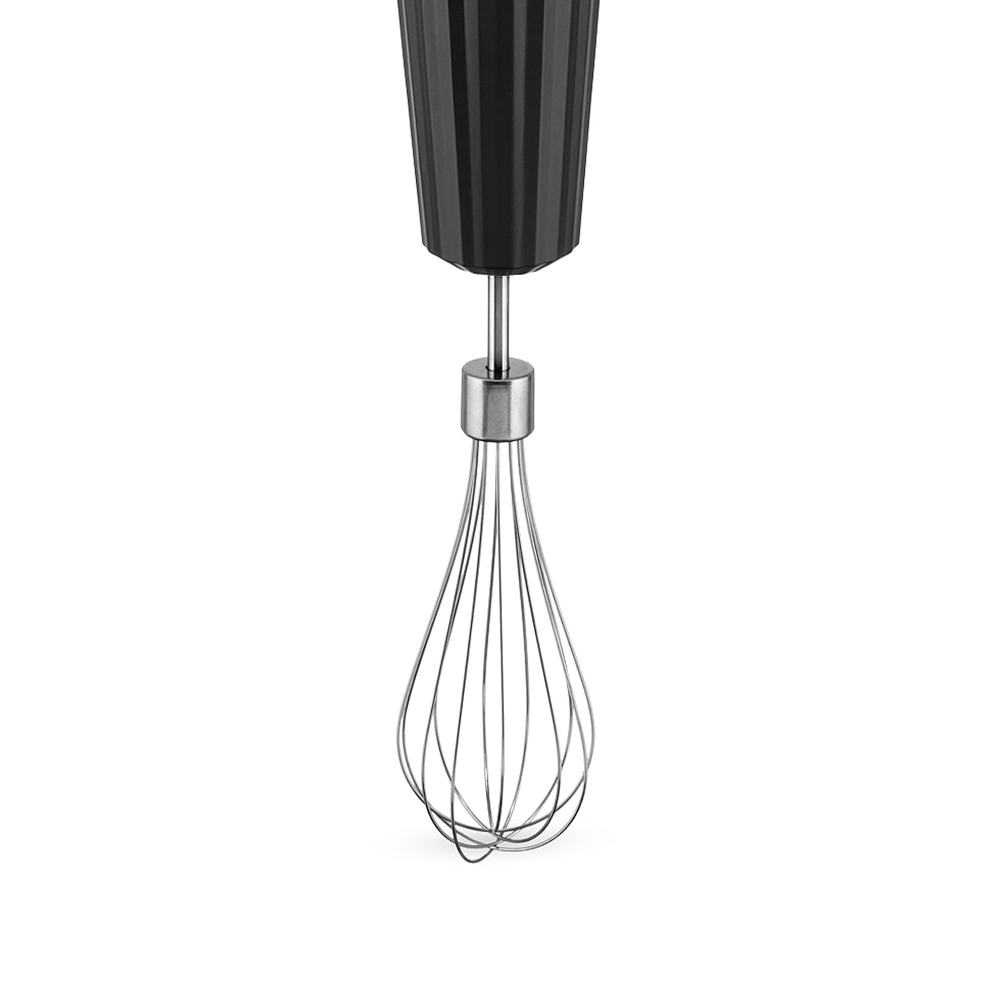 Alessi Plissé MDL10S B - Stabmixer mit Messbecher, Schneebesen und Zerkleinerer, aus Thermoplastischem Harz, Europäischer Stecker 500W, Schwarz