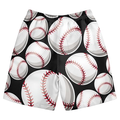Baseball Print Swim Trunks for Boys Quick Dry Boys Swimsuit Stretch Swim Shorts Children Novelty Board Shorts for Beach2