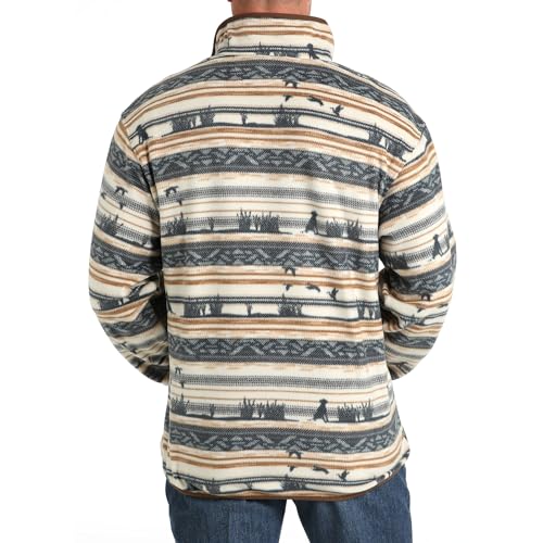 Cinch Men's Cream Polar Fleece Pullover3