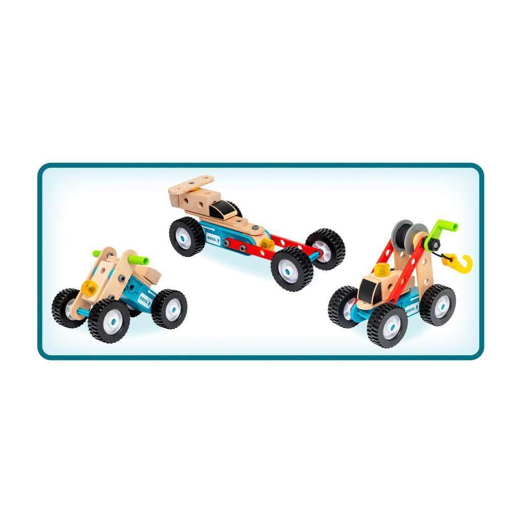 BRIO - Set juego de construcción con motor de retrofricción, BRIO Builder, edad recomendada 3+ (34595) | Set de construcción BRIO Builder con motor de retrofricción, recomendado desde 3 años, para ensamblar sus piezas paso a paso.