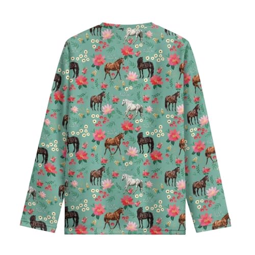 Girls' Long Sleeve Shirts Soft Crewneck Long Sleeve T-Shirts Boys' Novelty Tee Tops Fall Clothes for Toddler Kids2