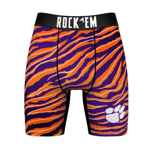 Rock 'Em Clemson Tigers Men’s Boxer Briefs – Ultra-Comfy Team Spirit Underwear
