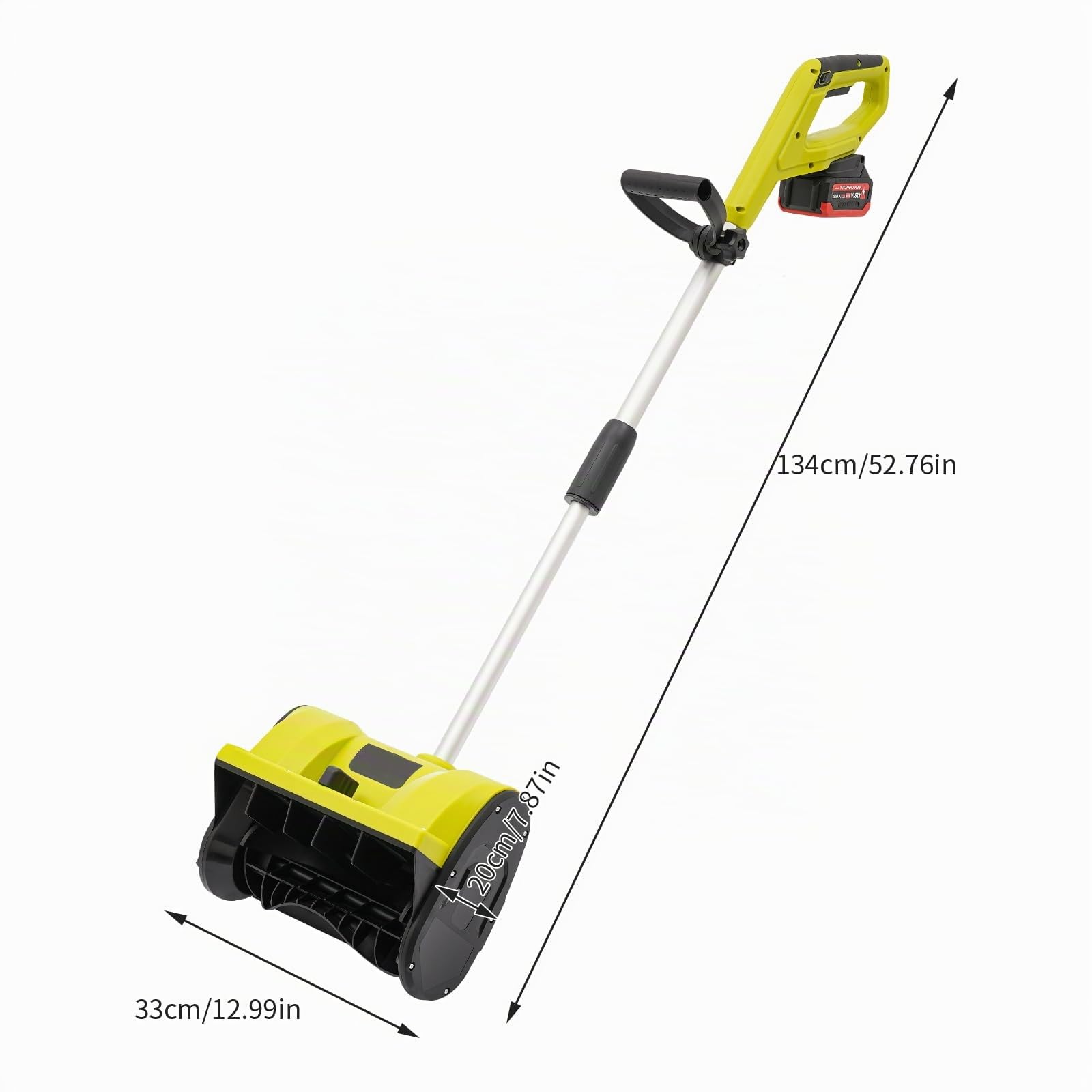 Akku Schneefräse Elektrisch Schneefräsen 8m Wurfreichweite & 16cm Einzugshöhe Kehrmaschine mit 33cm Räumbreite 1200W Straßenkehrmaschine Professioneller Kehrmaschine für Schnee