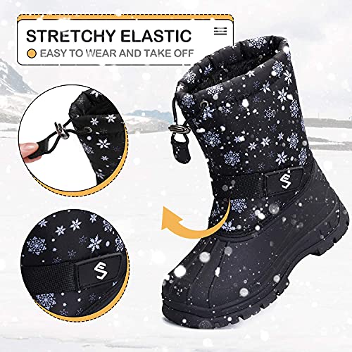 SHOFORT Kids Snow Boots for Boys & Girls Waterproof Insulated Winter Boots with Warm Fur Lined (Toddler/Little Kid/Big Kid)3