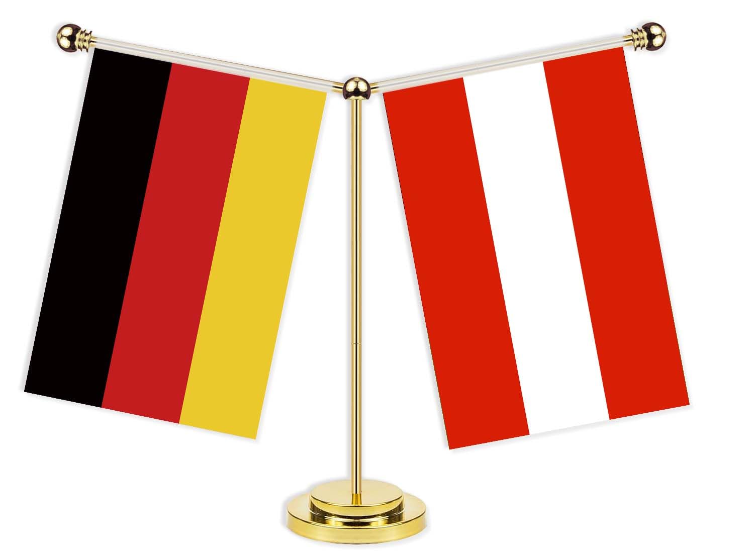 Drapeau de bureau Autriche Allemagne amitié pour décorer votre espace de travail