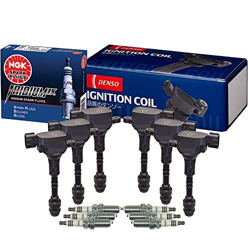 Denso 6 COP Direct Ignition Coils & NGK 6 Iridium IX Spark Plugs Kit For Infiniti Nissan Suzuki 3.5 4.0 V6 VQ35DE VQ40DE DOHC