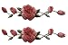 ETDesign 2 Pcs Applique Patch Rose Flower Embroidery Iron On Flower Appliques For Craft, Sewing, Clothing, Scrapbooking Decorative 1 1/8"x4 3/4" inch (Pink)