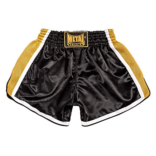 Short Thaï Kickboxing Extrem Noir/Gold S fini les irritations en combat