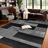 LIANLAM 6x9 Washable Area Rugs for Living Room and Bedroom, Vintage Checkered Pattern Non-Slip Carpet, Stain...