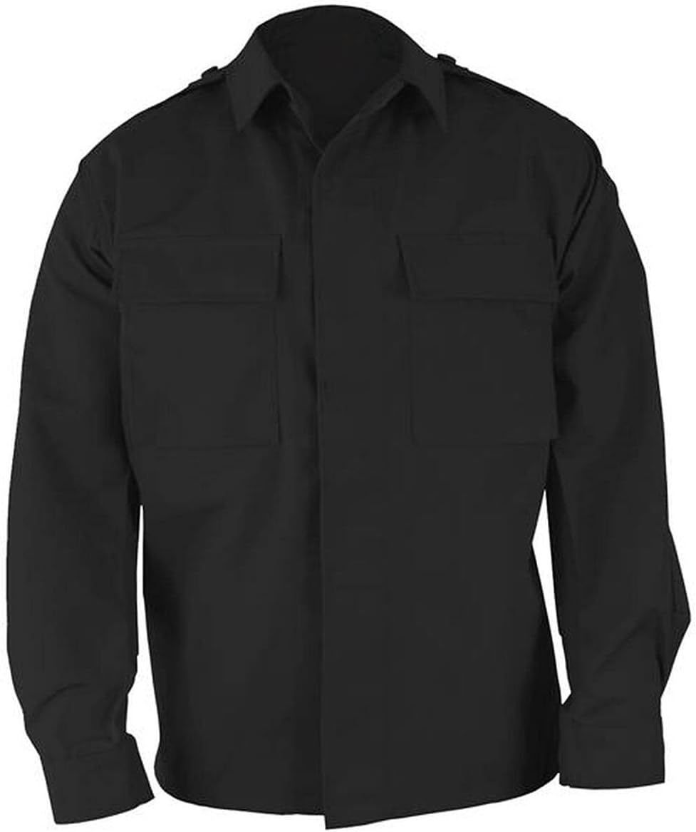 M MCGUIRE GEAR Tactical Long Sleeve Military Shirt, Ripstop Twill Fabric with Epaulets