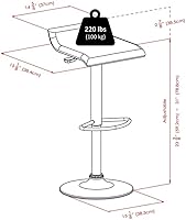 Vista 4 de Winsome Wood Cora - Mesa redonda de 3 piezas con 2 taburetes giratorios
