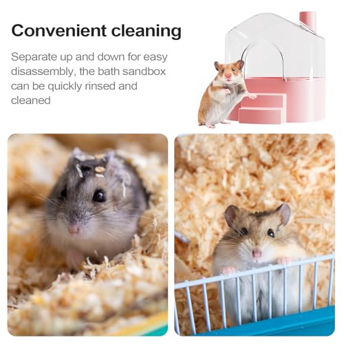Bac à sable pour hamster transparent - Boîte de nettoyage pour lémings 18,5cm - 3