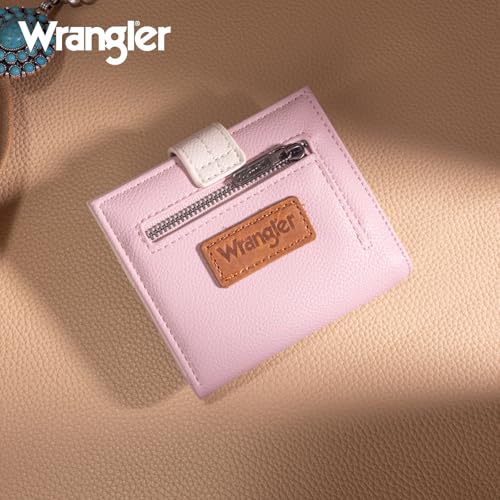 Image of Montana West X Wrangler Small Wallets for Women Ladies Girls RFID Minimalist Card Holder Billfold Thin Cash Wallet with Zipper Coin Pocket