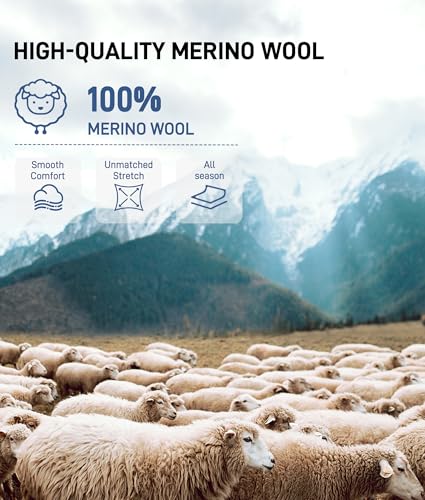 2 Pack Mens Merino Wool Boxer Briefs, Breathable Men's Wool Underwear, Comfortable Long leg Stink Free Tagless Boxers3