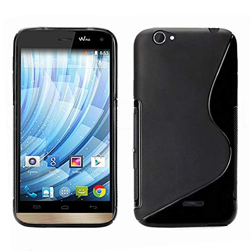 annaPrime Etui Coque Housse pour Wiko Getaway, Coque Silicone Gel Motif S au Dos Couleur Noir