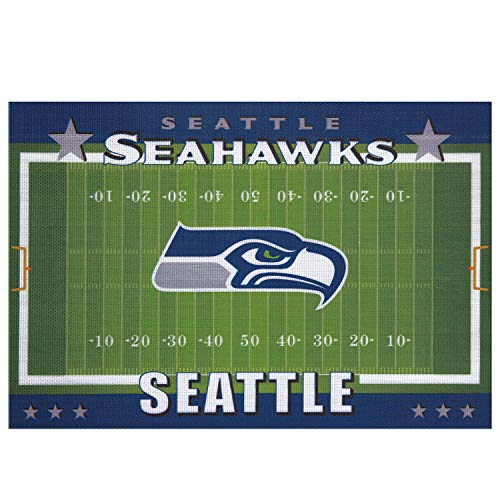 image for MT-Sports Football Team Logo 4 Pcs PVC Placemats Mats Pads Coasters He