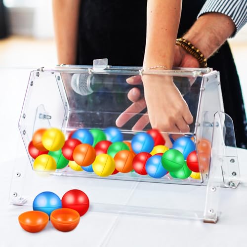Yardwe 50 Stück Plastikkugeln Zum BefüLlen, Bunte Lotteriekugeln 4 cm Zum BefüLlen FüR Tombola Spielpartys Und Kinderveranstaltungen
