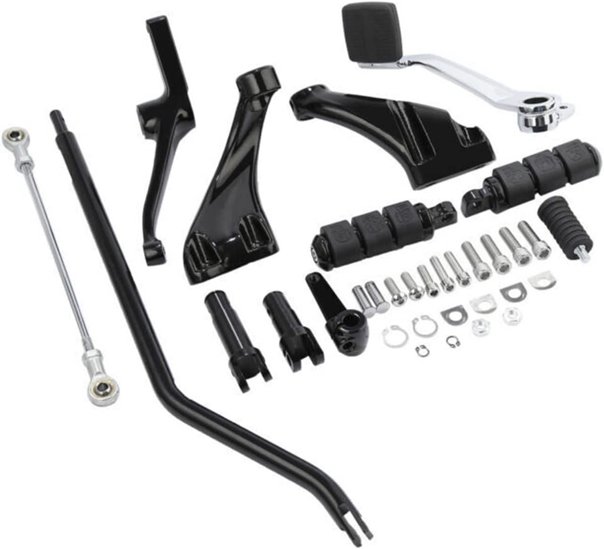 Motorcycle Extended Forward Control W/Footpeg Support Bracket Compatible with Harley Sportster Custom Forty Eight XL1200X Seventy Two 14-22
