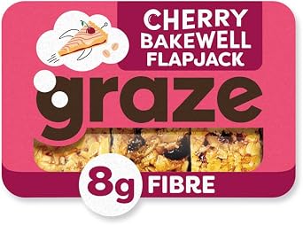 Graze Cherry Bakewell Flapjack Punnet Pack of 9