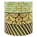 allydrew Holiday Washi Tape Rolls Decorative Masking Tapes Set - 3 Rolls (Imperial Gold)