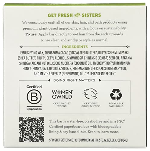 Spinster Sisters Co Rosemary Mint Conditioner Bar, 3 Oz #TOP1