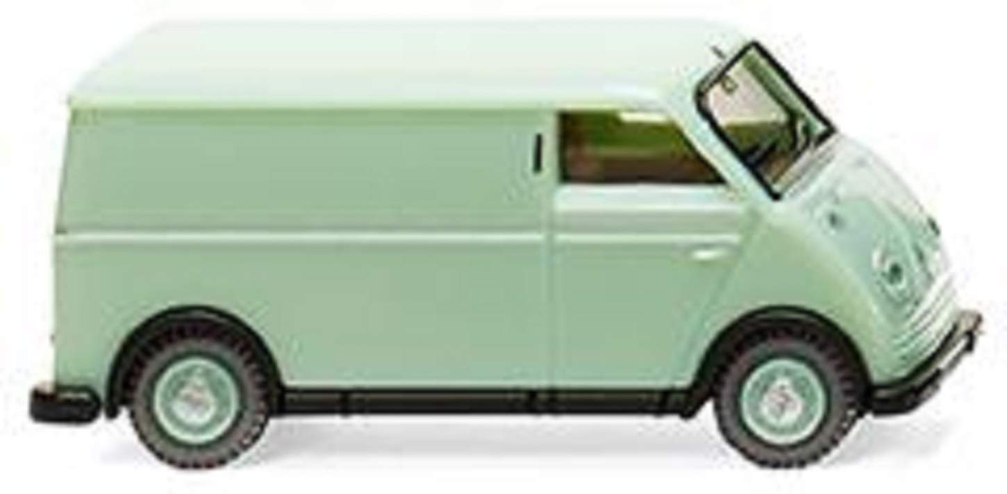 Wiking DKW speed van box van white-green - Model Car, 1:87 - collector's item - NO TOY!!!