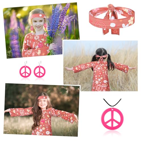 6 Disfraces Hippie 70s para Niñas miniatura 3