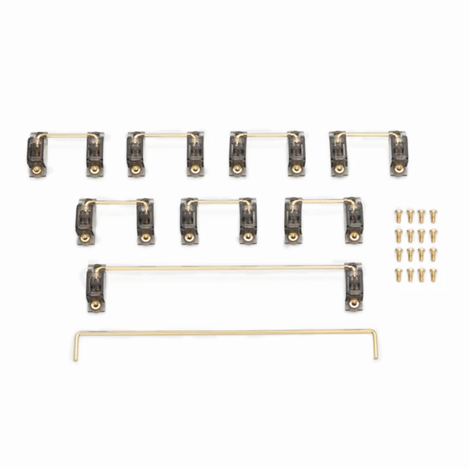 EPOMAKER Everglide PCB Mount Screw-In Stabilizer Set with Gold-Plated Wire, for Custom Mechanical Keyboard (PCB Mount Screw-In Black)