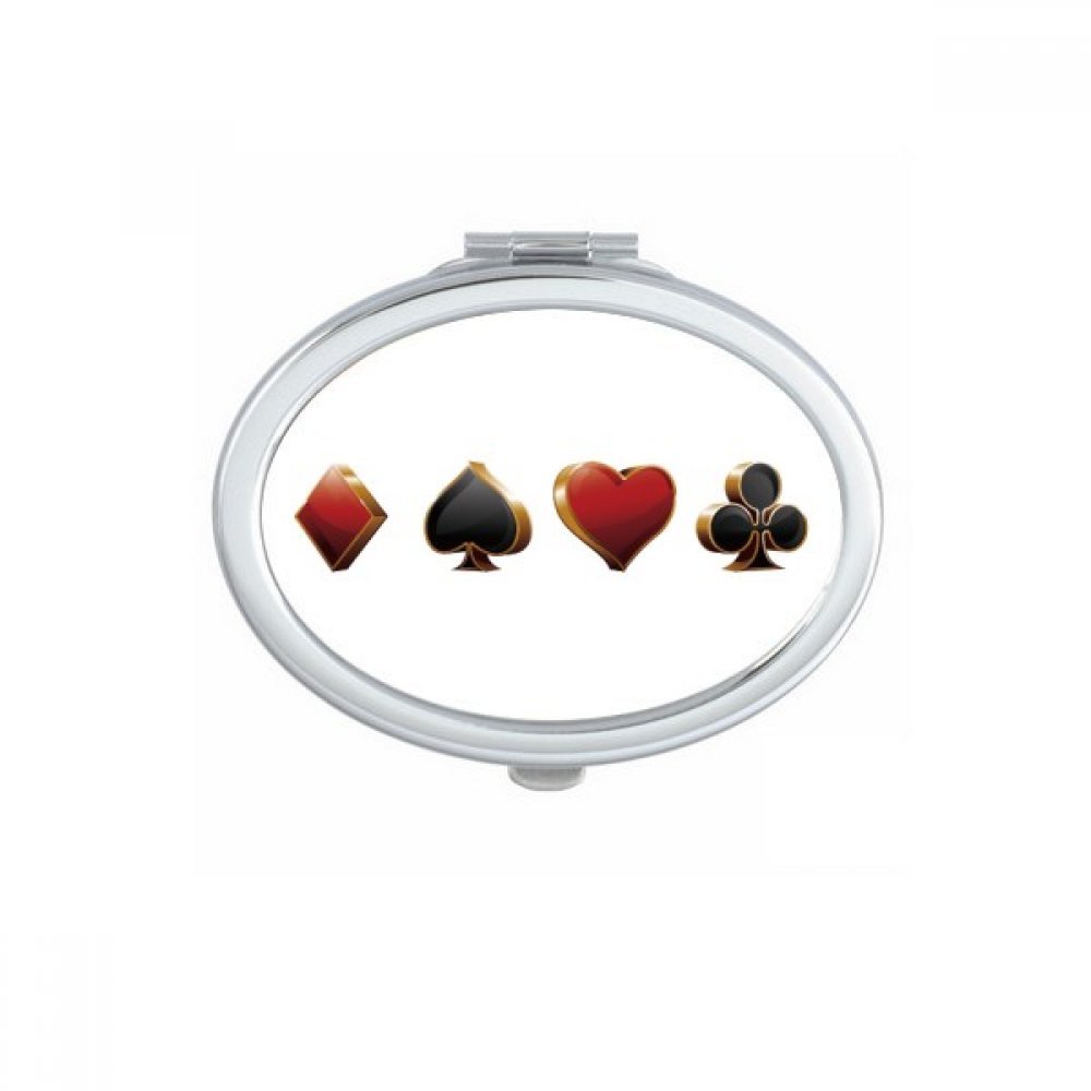 Miroir compact ovale portable pour un maquillage précis en voyage