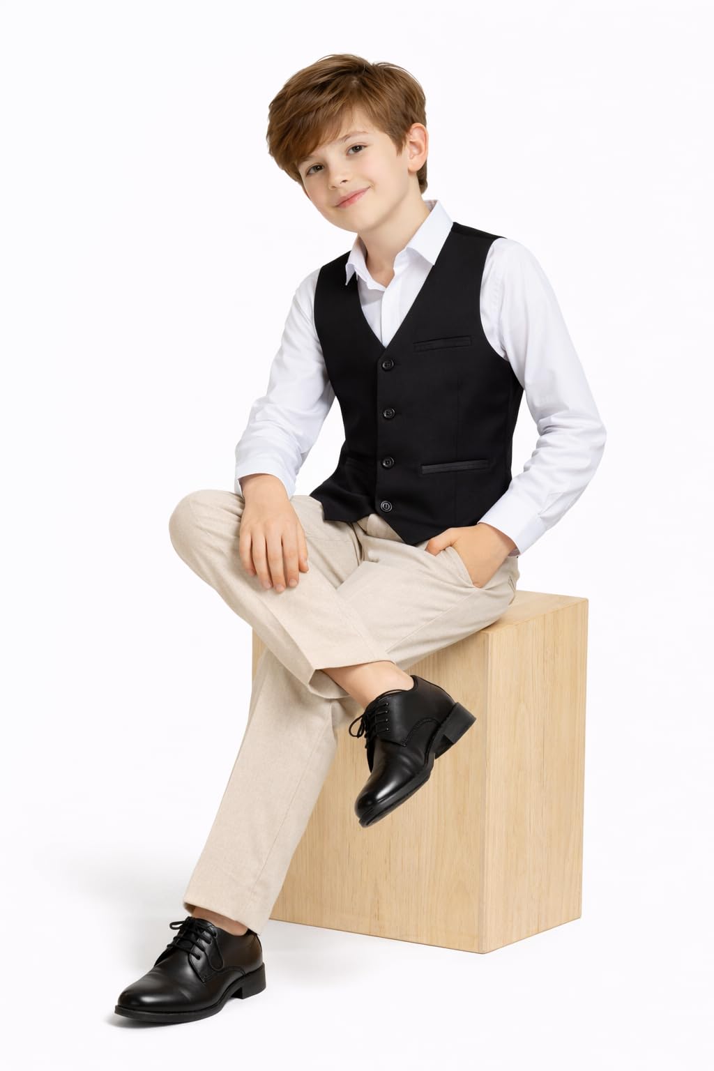 BABY BOSS Kids Unisex Boys Girls Sleeveless Waistcoat Jacket For All Season (Western, 14-15 Years) 2