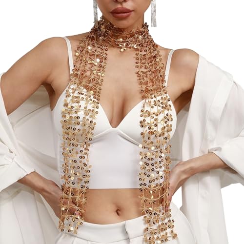 Shinning Sequins Scarf For Ladies Prom Party Sequins Collar For Ladies Mother Wedding Travel Supplies - Main Image