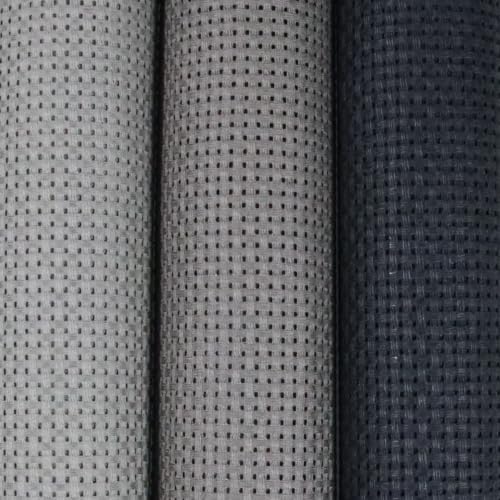 Image of KCS 3 pc of 15 inch x 18 inch(38cmx45cm) 11 Count Cross Stitch Cotton Aida Cloth Needlework Rolled Fabric Box,11CT,Medium Grey+Dark Grey+Black