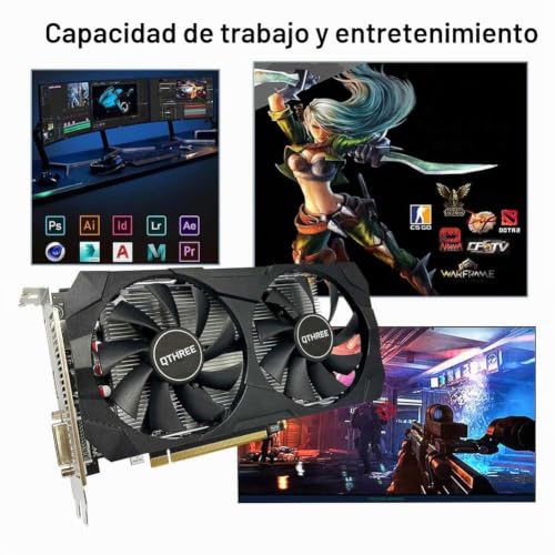 Miniatura 5 de Qthree Radeon Rx 560xt 8gb Gddr5 128-Bit Tarjeta Grafica, Hdmi, Dvi-D, Displayport, Tarjeta De Vídeo Para Pc, Gpu, Pci Express X16, Directx 12