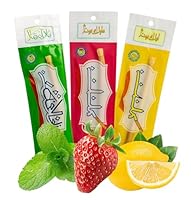 Siwaks, natürlich, aromatisiert, 3 Stück, umweltfreundlich, für weiße Zähne und gesundes Zahnfleisch | Geschmacksrichtungen Erdbeere, Minze und Zitrone