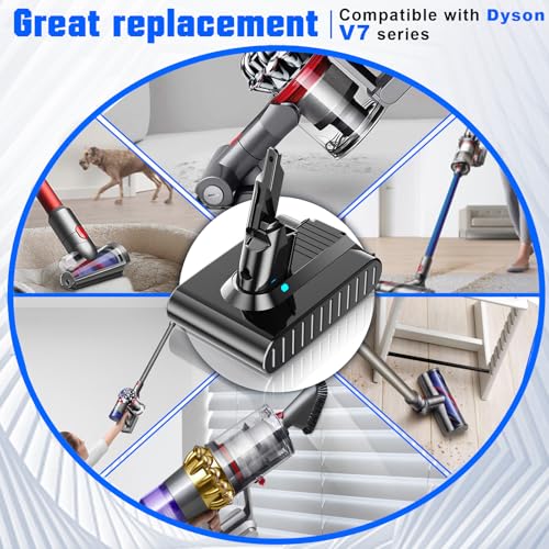 Image of Bonacell pgarded 7.0Ah Li-ion Replacement for Dyson V7 Battery 21.6V Compatible with SV11 V7 Animal /Motorhead /Trigger, Absolute Handheld Vacuum Cleaners 229687 225403 Cordless Vacuum