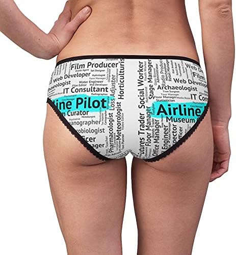 Airline Pilot Panties, Airline Pilot Underwear, Briefs, Cotton Briefs, Funny Underwear, Panties For Women