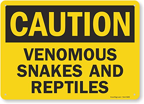Panneau Venomous Snakes alerte reptile panneau signalisation serpent