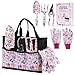 Velway Gartenwerkzeug Set 5-TLG – Mamas Geschenk mit Tasche & Handschuhen, Gartengeräte mit Blumenmuster, ideales Gartengeschenk für Damen, Muttertag, Geburtstag, Weihnachten