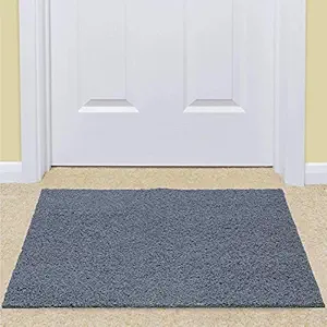 Kuber Industries Rubber 1 Piece Door Mat 16x24'' (Grey)