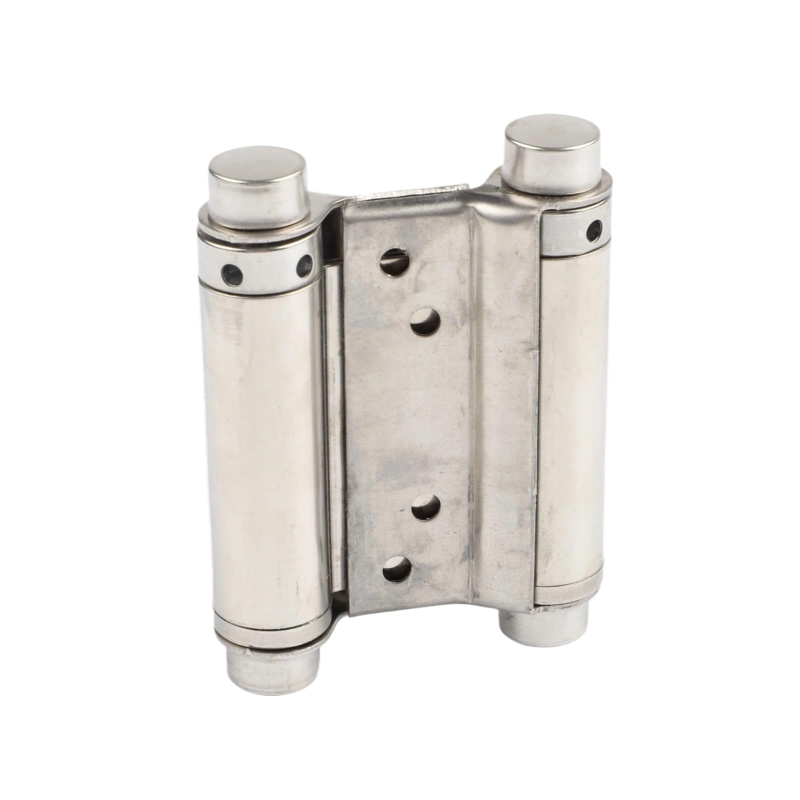 Folding Door Hinge,1pcs 2 Way Double Action Spring Stainless Steel, Universal Self Closing Swivel Saloon Hinges(3in)