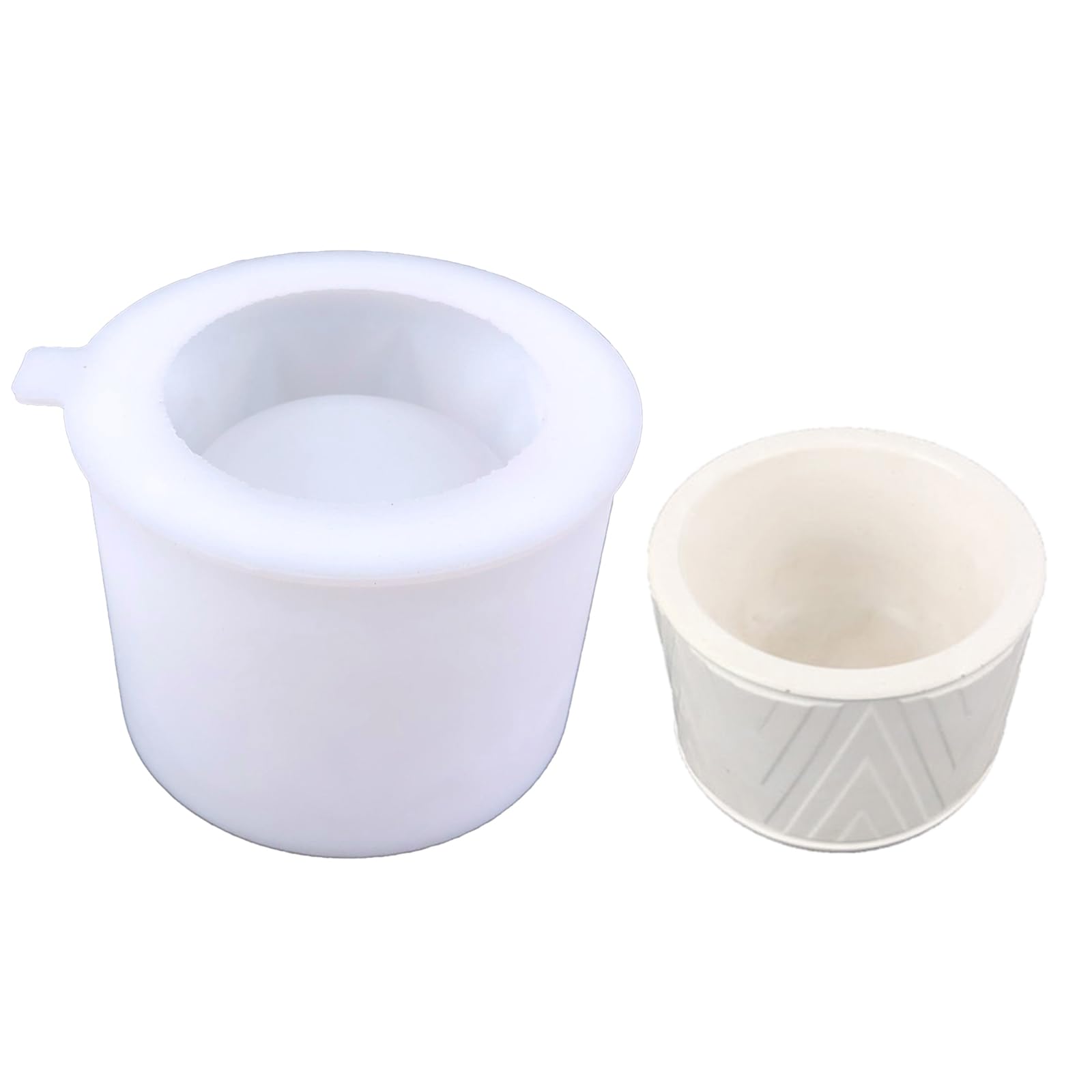 ZORESCOLEO Geometric Round Pattern Gypsum Silicone Molds Storage Box Mold for Making Succulent Plant Flower Candle Holder