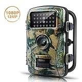 【Upgraded】Trail Game Camera-ENKLOV 12MP 1080P Wildlife Hunting Camera with Infrared Night Vision,26pcs 940nm IR LEDs,2.4inch LCD Screen,IP66 Waterproof
