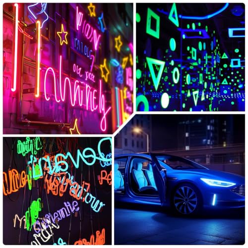 Image of Flexible Led Panel 5x30 cm Blue,Electroluminescent Panel Sheet EL Tape Cuttable Soft for Mask Eye Cosplay Party Decor DIY-Continuous /Slow Flash /Fast Strobe