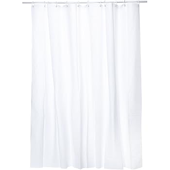 Rideau De Douche Blanc Peva Rideau De Douche Pour Bain Anti Moisissure Sans Pvc Et Sans Danger Pour L Environnement Rideau De Bain 180x200 Cm Rideau De Bain Blanc Amazon Fr Cuisine