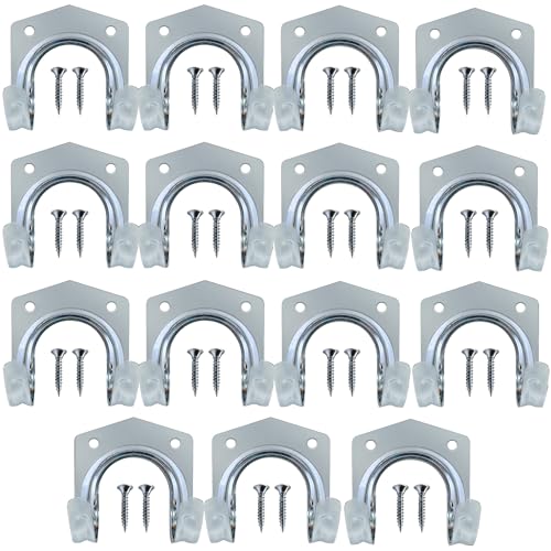 SOL 15pk DIY Tool Hooks for Shed, Metal Aluminum Garage Storage Hooks with 30pcs Screws, Durable and Rust-Resistant, Heavy-Duty Wall Hooks for Tools, Bikes, Ladders, and Garden Equipment 1 SOL 15pk DIY Tool Hooks for Shed, Metal Aluminum Garage Storage Hooks with 30pcs Screws, Durable and Rust-Resistant, Heavy-Duty Wall Hooks for Tools, Bikes, Ladders, and Garden Equipment