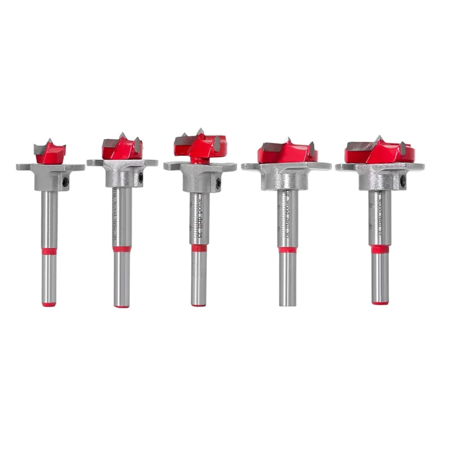 15-35mm Hole Opener Positioning Hole Kit Adjustable Woodworking Carbide Drill Bits Set 5Pcs