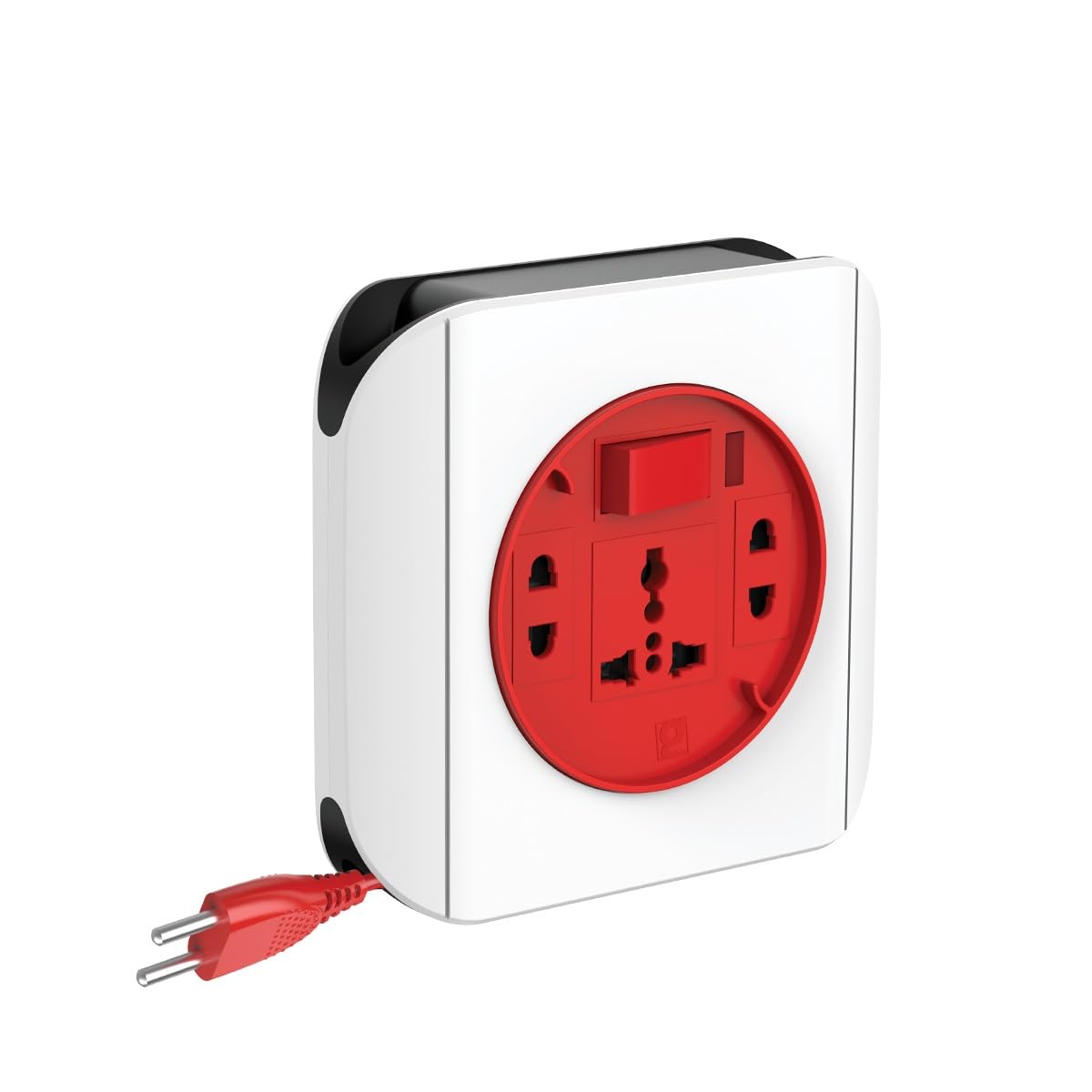 Goldmedal Dazzle 2 Pin Extension Cords (White&Red) Pack of 1,Master Switch with Indicator,Heavy-Duty 5-Meter Cable,International Sockets&2-Pin Sockets,Ultra-Smooth Rotation for Home&Office,240Volts-image-34