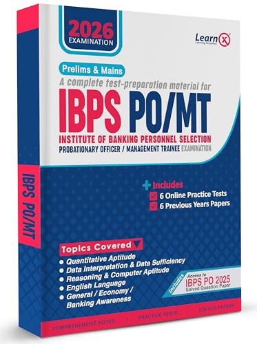 IBPS Bank PO/MT Guide for Prelims & Mains Exam with 6 Online Prac...