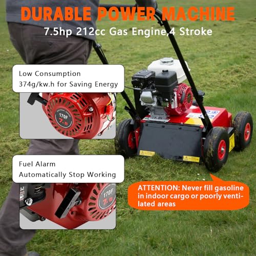 7.5HP 212cc Gas Engine,4-Stroke Horizontal Shaft 3/4"(19mm) Diameter Gasoline Engine,Pull Start Petrol Engine Fit for Go Karts Mini Bike Log Splitters Compressor Water Pumps - Image 4