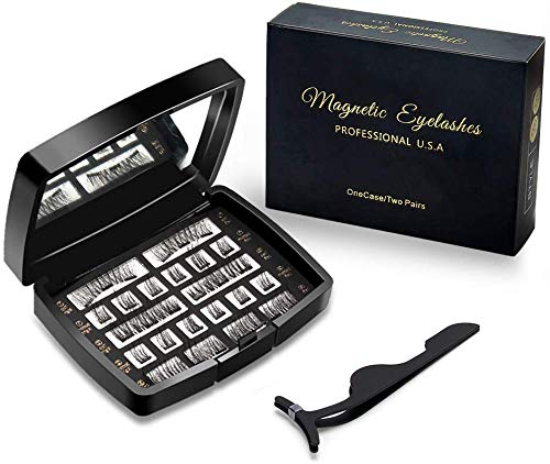 Preisvergleich Produktbild Neueste Magnetische Wimpern Weich und Komfortabel,Handgefertigte Wiederverwendbare Künstliche Wimpern Natürlicher Look mit Kostenlosen Wimpern Pinzette & Wimpernbürste